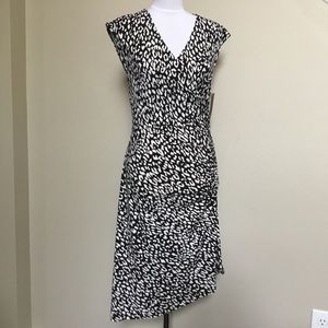 NWT MICHAEL KORS leopard Side Zipper wrap dress 6